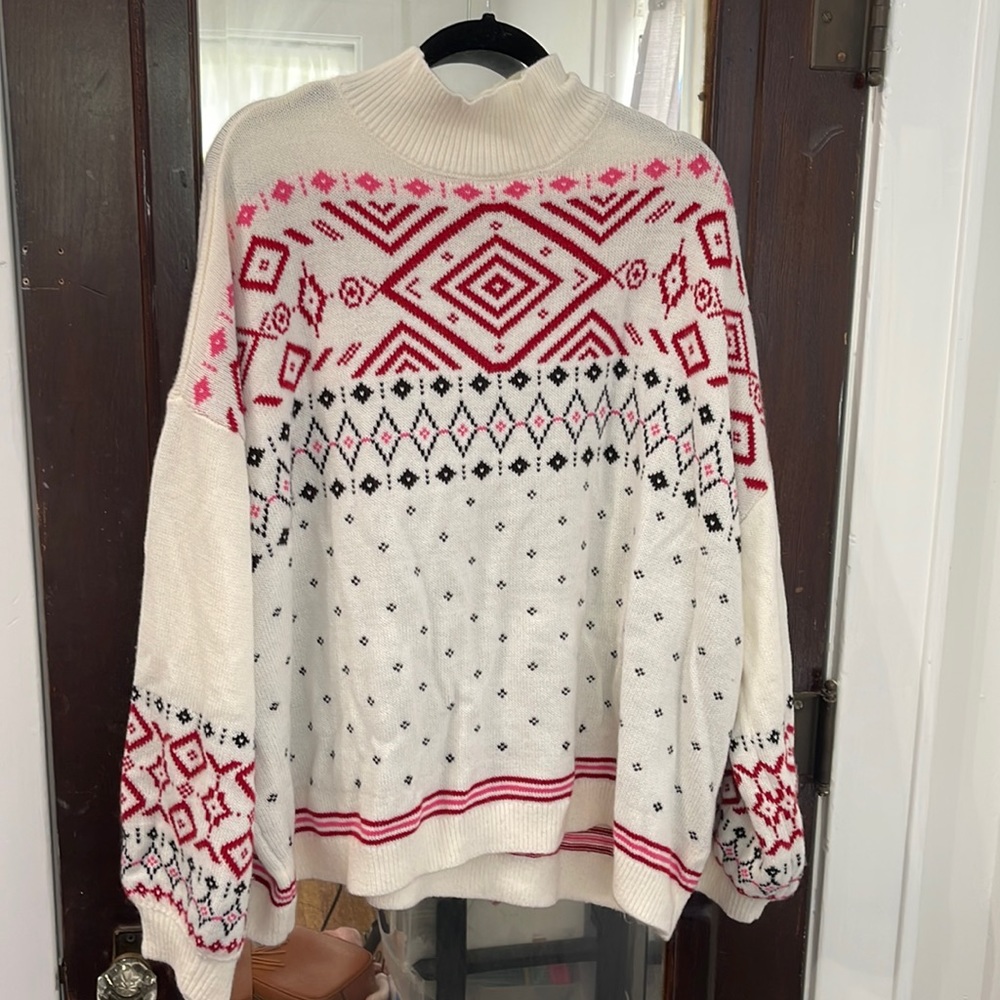 Fair Isle turtleneck sweater